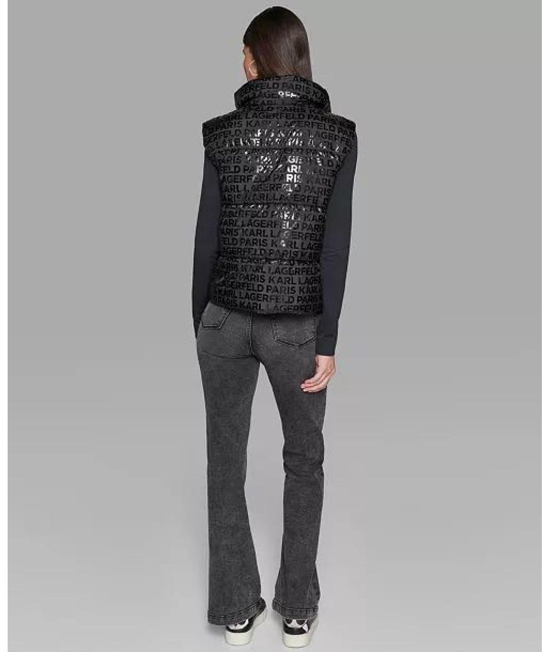 KARL LAGERFELD Черный полиэстеровый жилет, фото 6