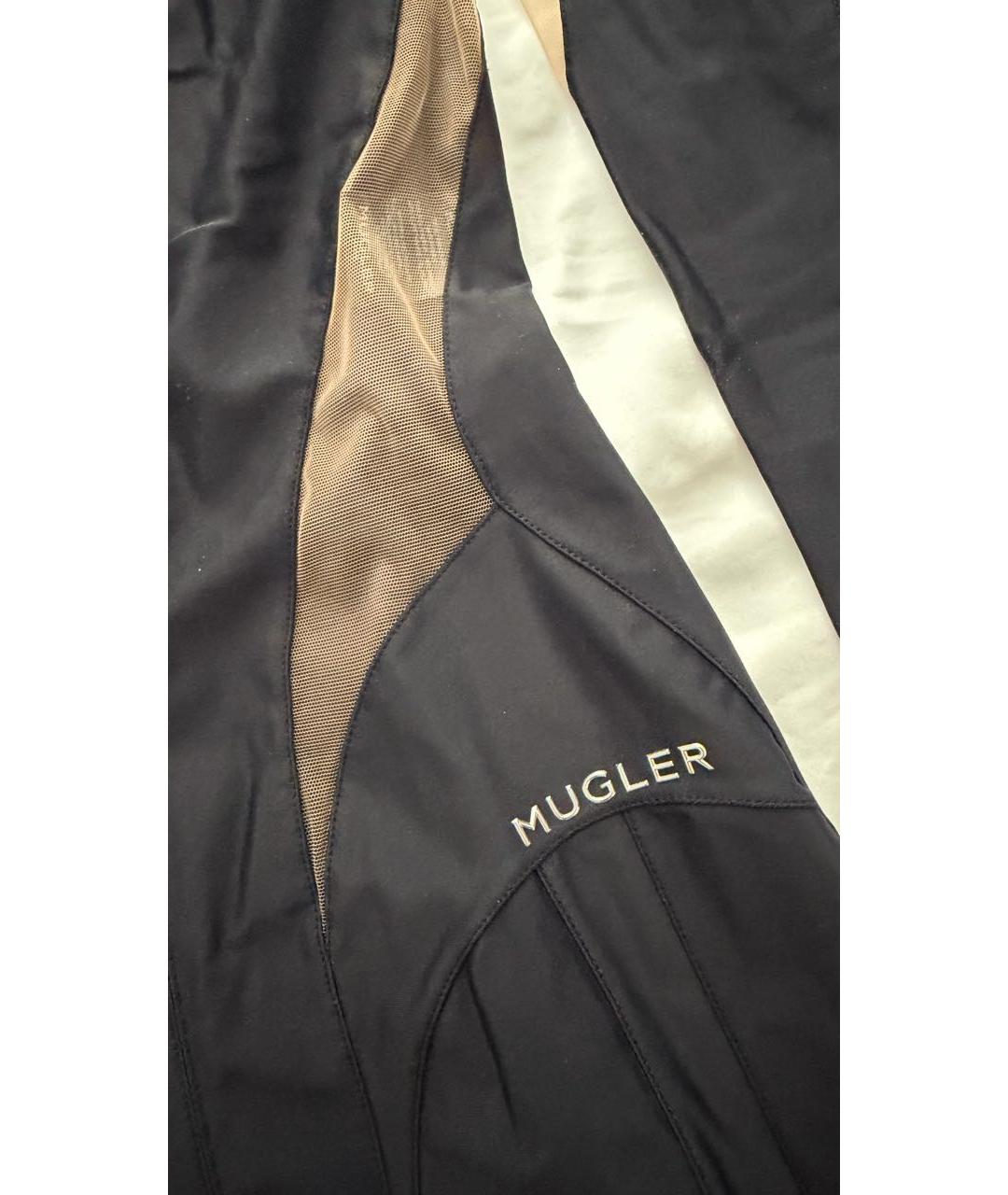 MUGLER Черное полиэстеровое вечернее платье, фото 3