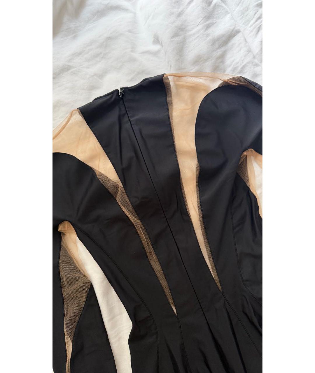 MUGLER Черное полиэстеровое вечернее платье, фото 2