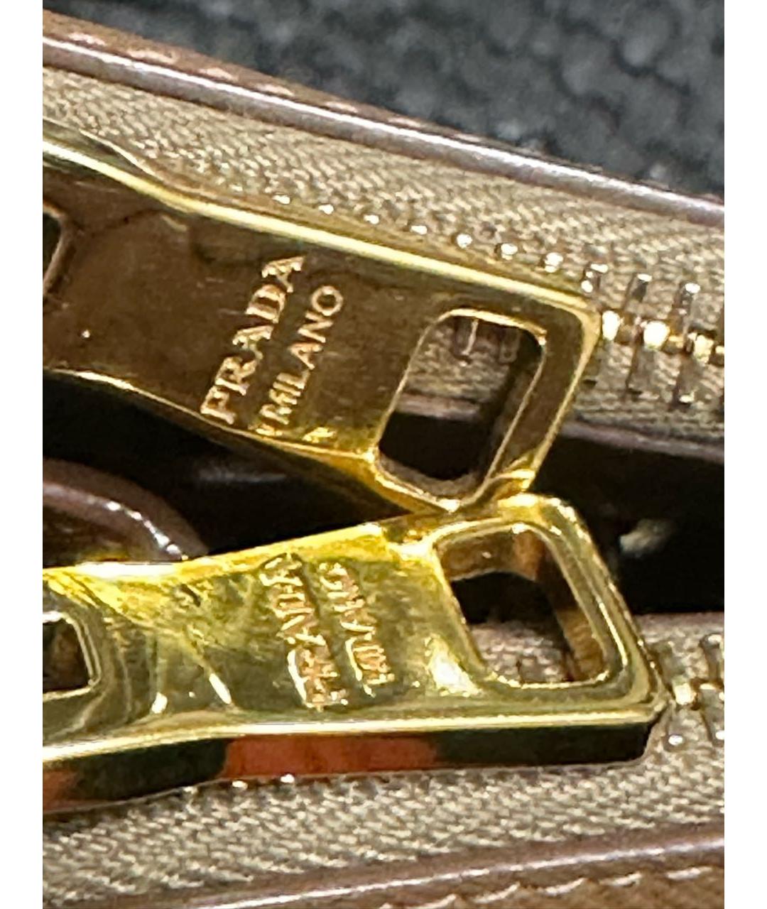 PRADA Коричневая кожаная сумка тоут, фото 5