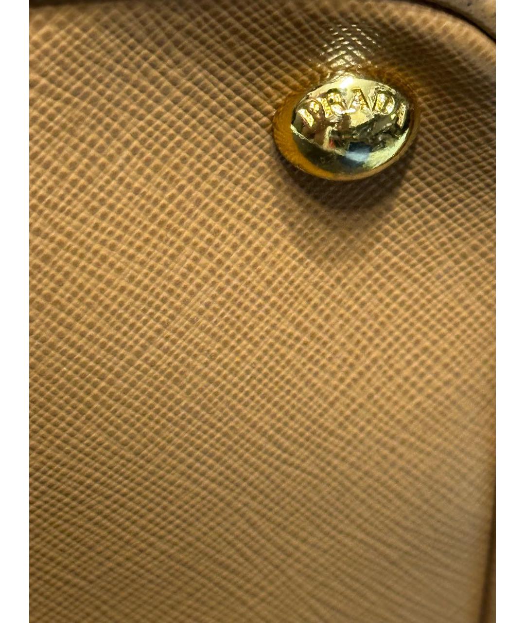 PRADA Коричневая кожаная сумка тоут, фото 6