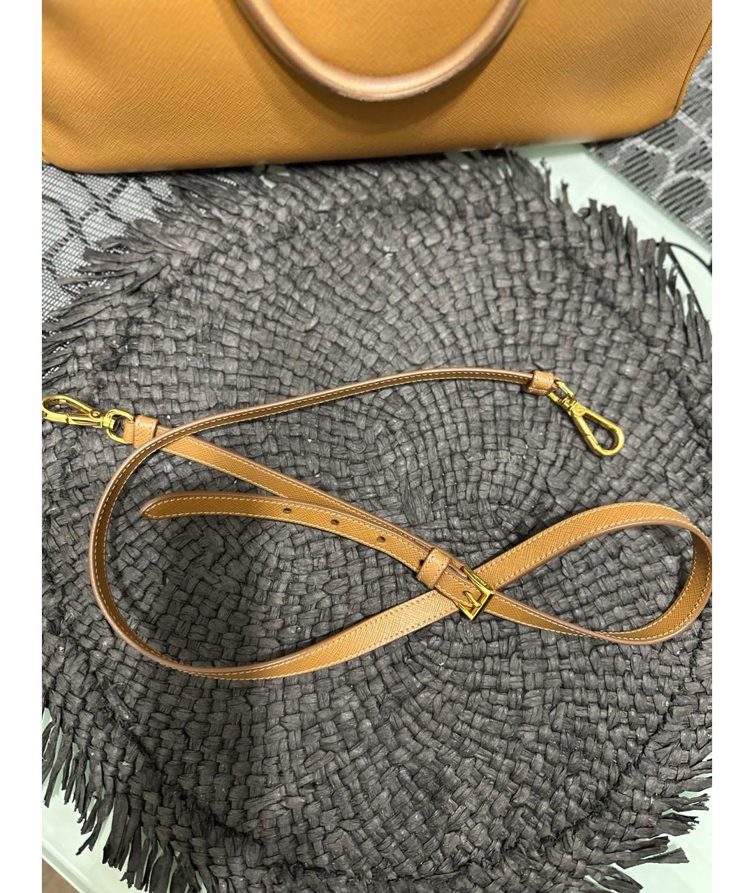 PRADA Коричневая кожаная сумка тоут, фото 7