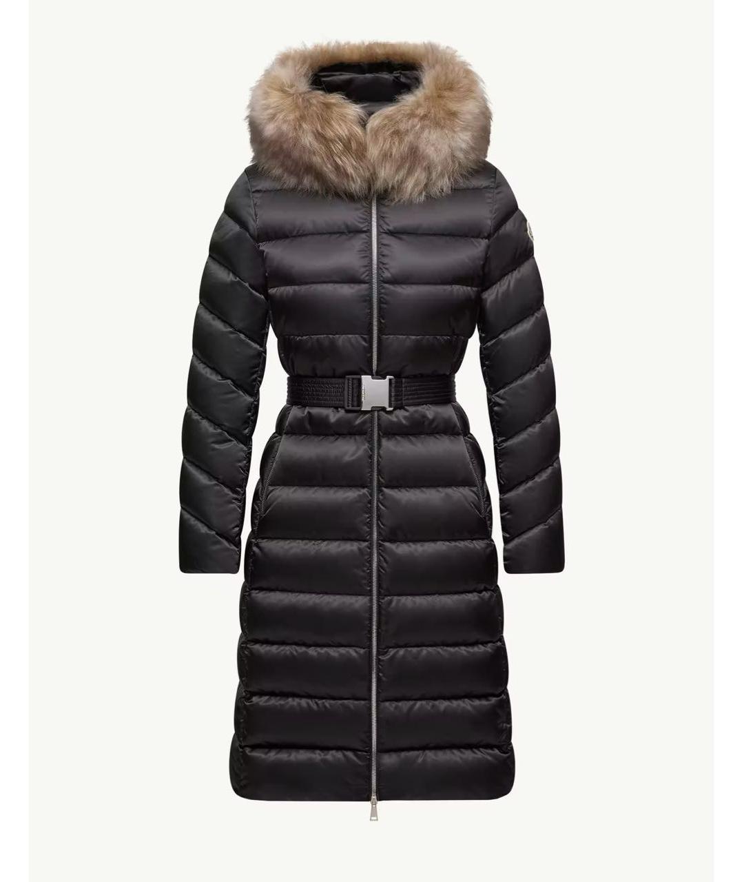 MONCLER Черный полиамидовый пуховик, фото 6