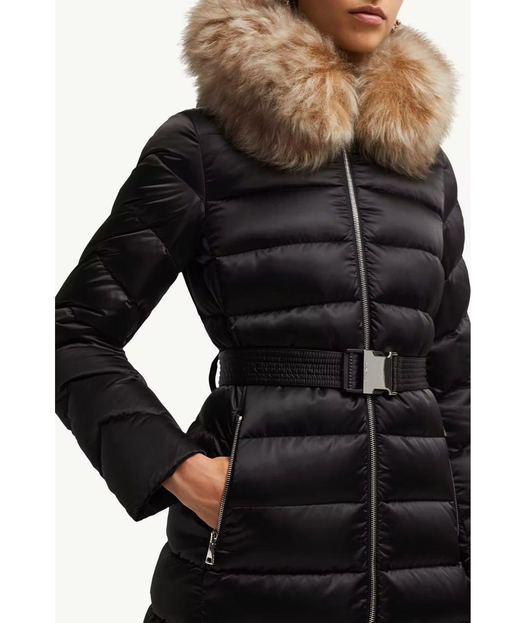 MONCLER Черный полиамидовый пуховик, фото 4