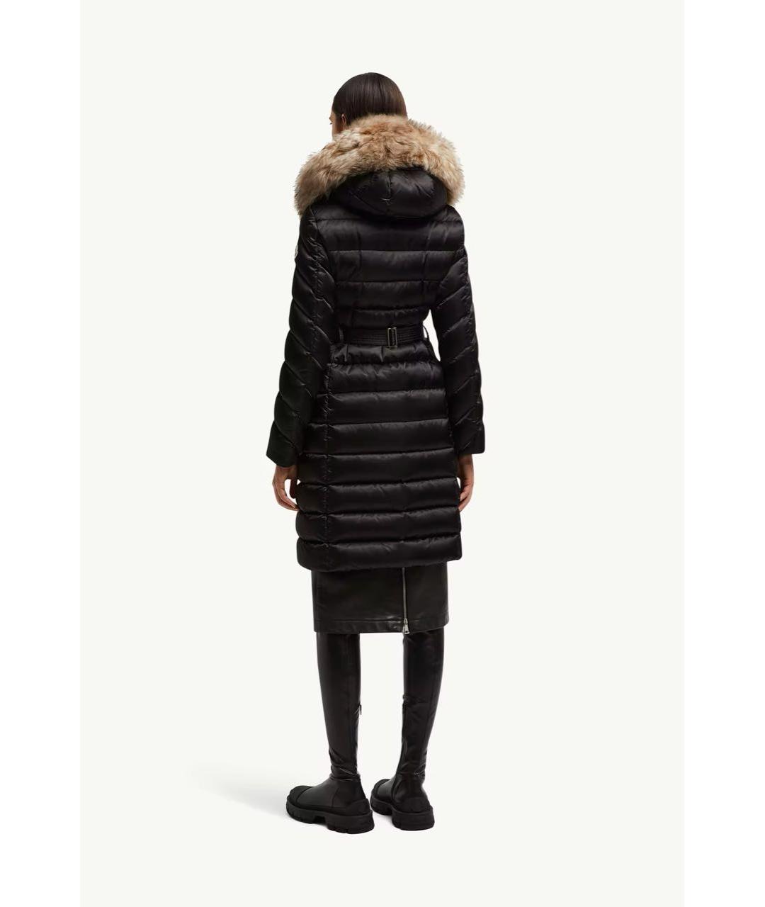 MONCLER Черный полиамидовый пуховик, фото 3