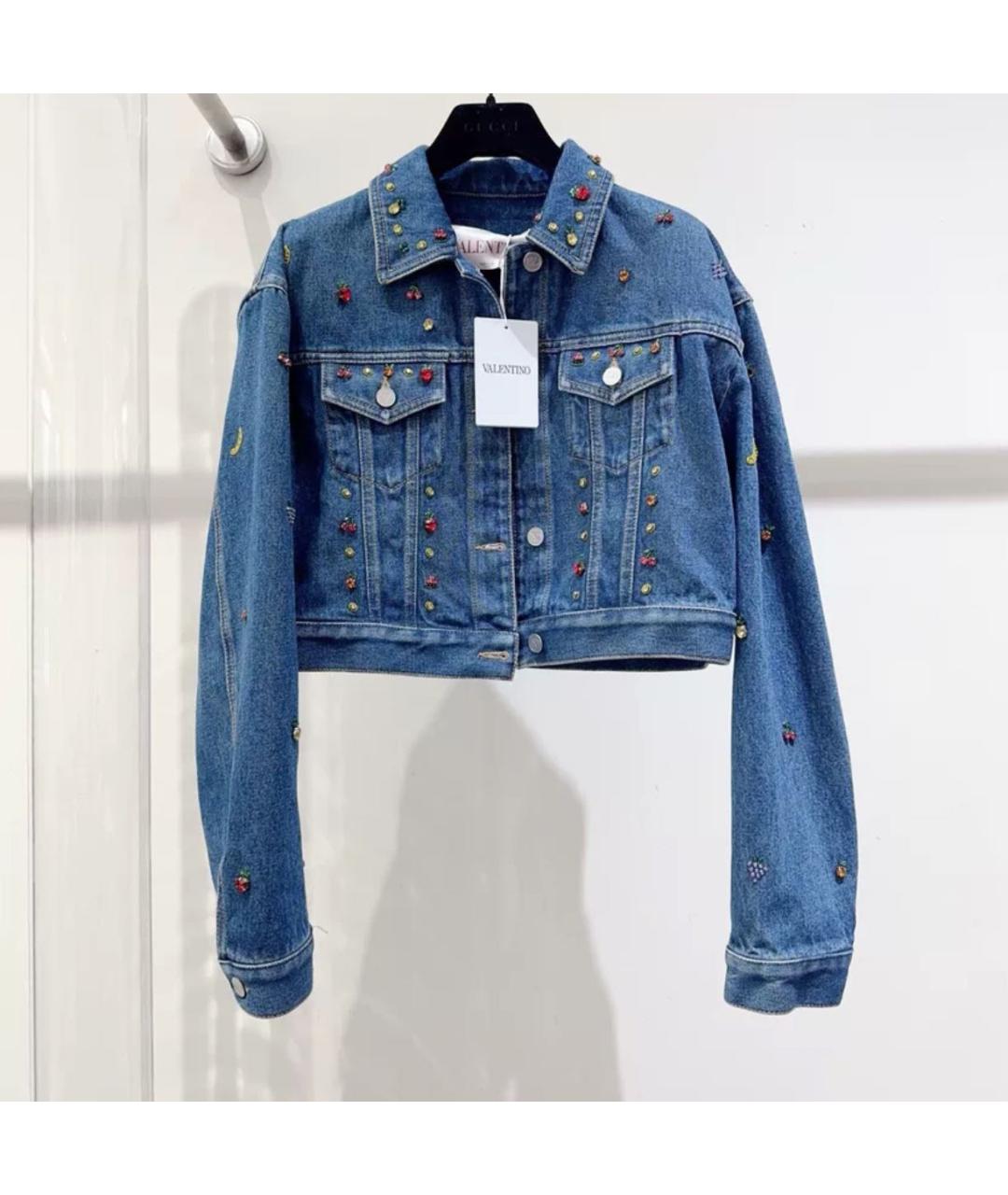 VALENTINO Синяя деним куртка, фото 2