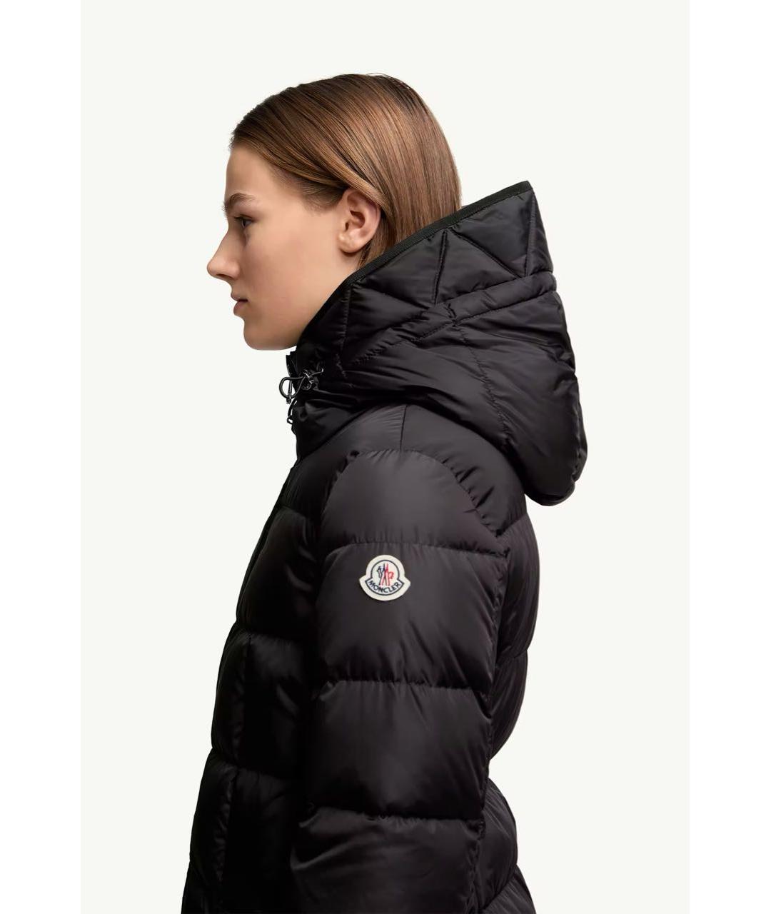 MONCLER Черный полиамидовый пуховик, фото 5