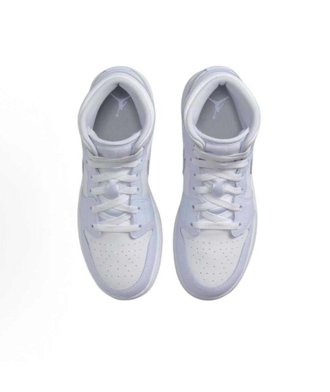 JORDAN Голубые кожаные кроссовки, фото 2