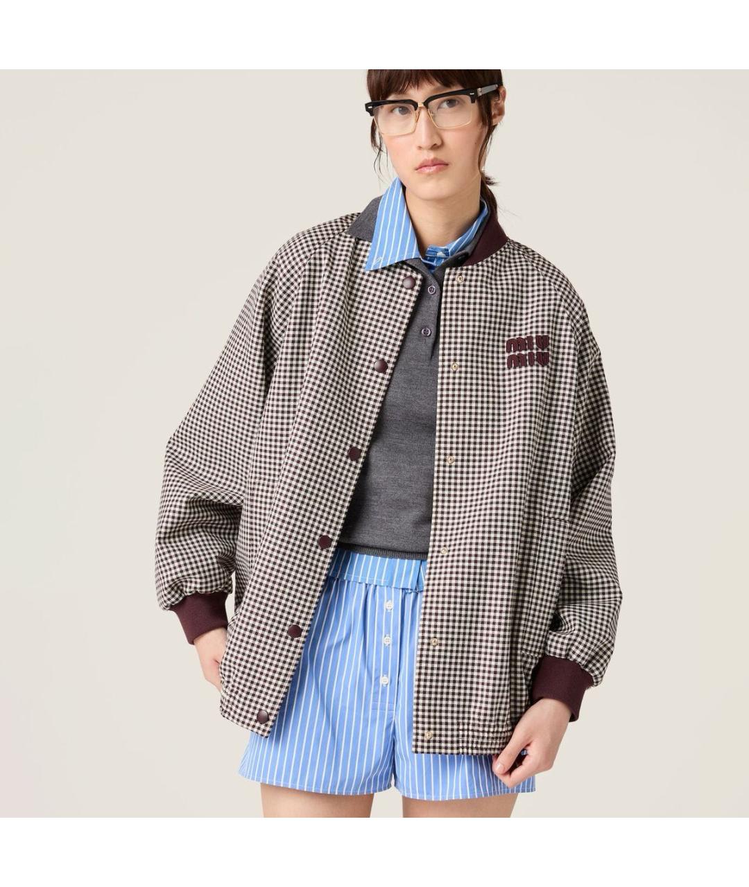 MIU MIU Серый жакет/пиджак, фото 3