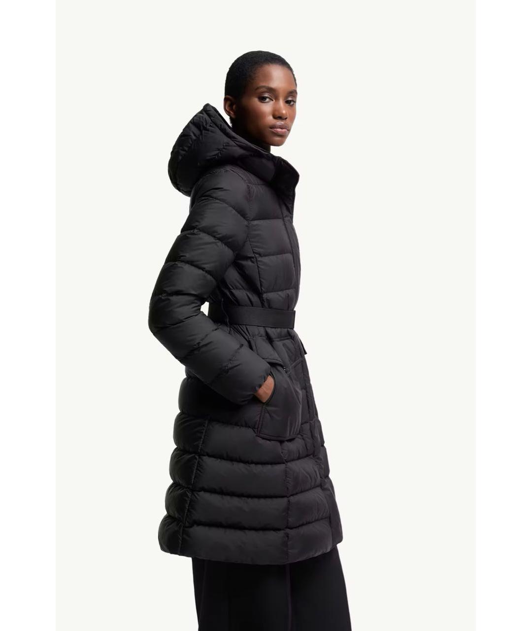 MONCLER Черный полиамидовый пуховик, фото 4