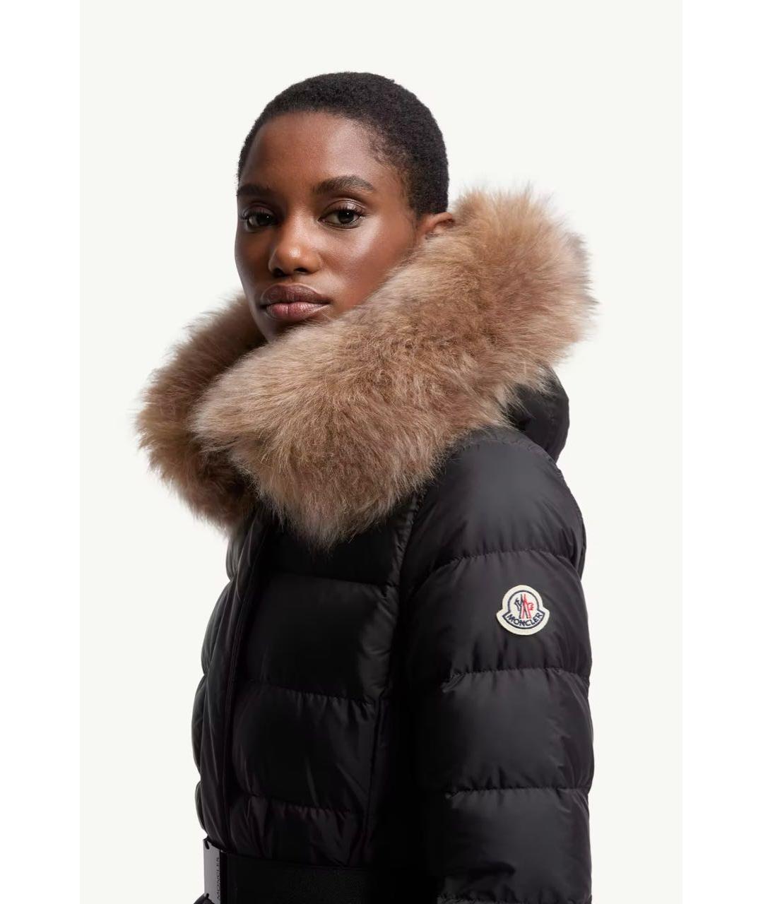 MONCLER Черный полиамидовый пуховик, фото 6