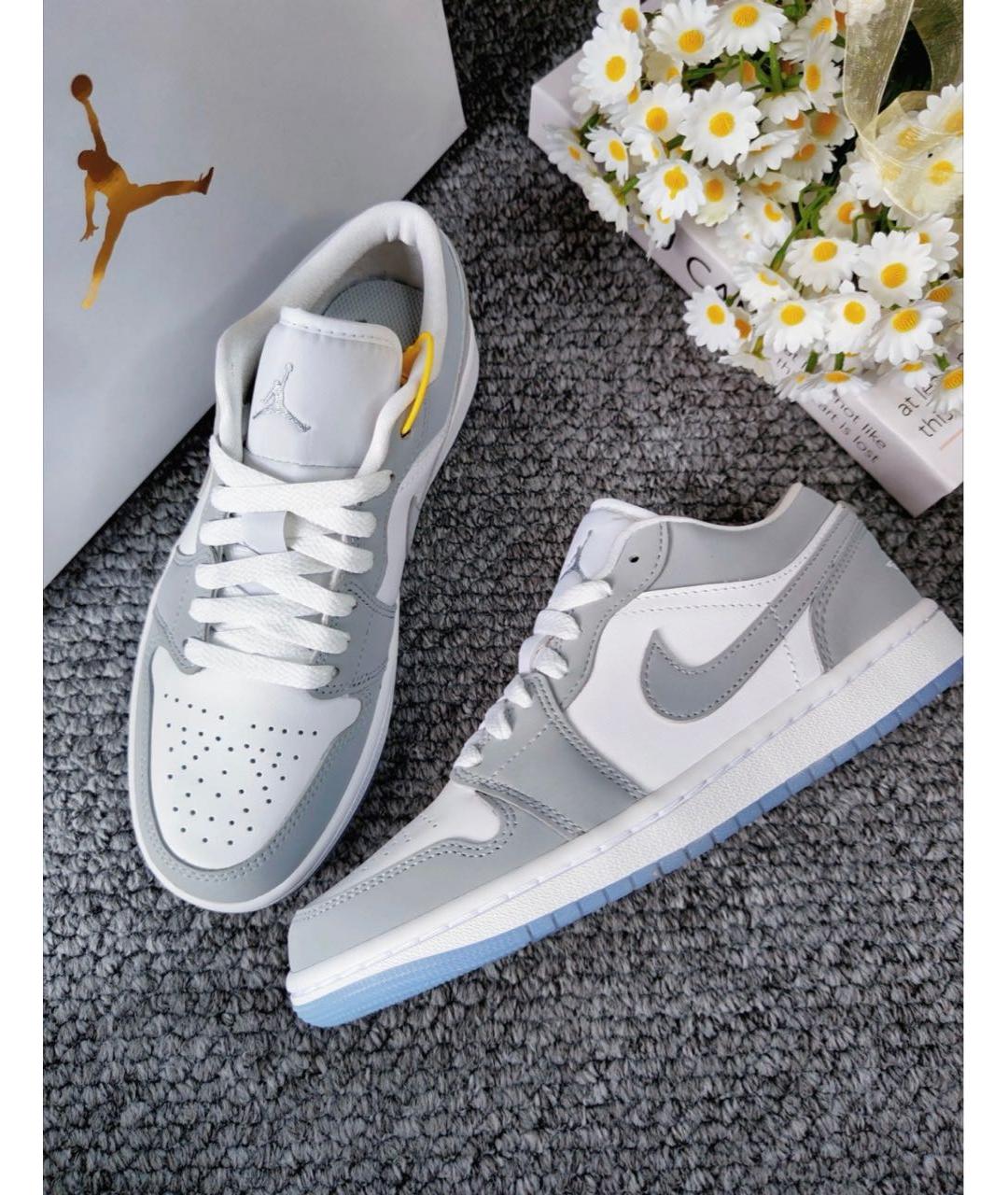 JORDAN Серые кожаные кроссовки, фото 5