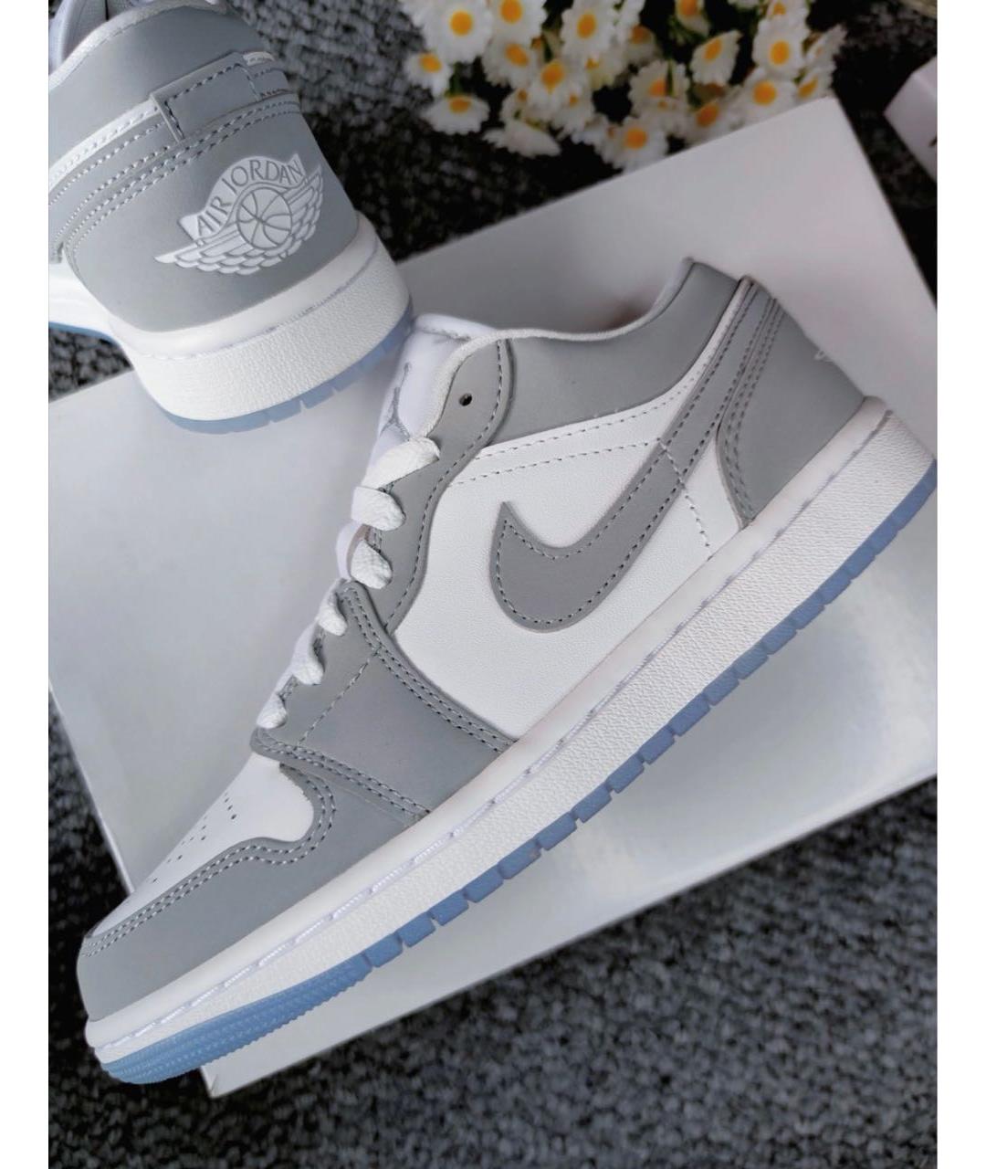 JORDAN Серые кожаные кроссовки, фото 6