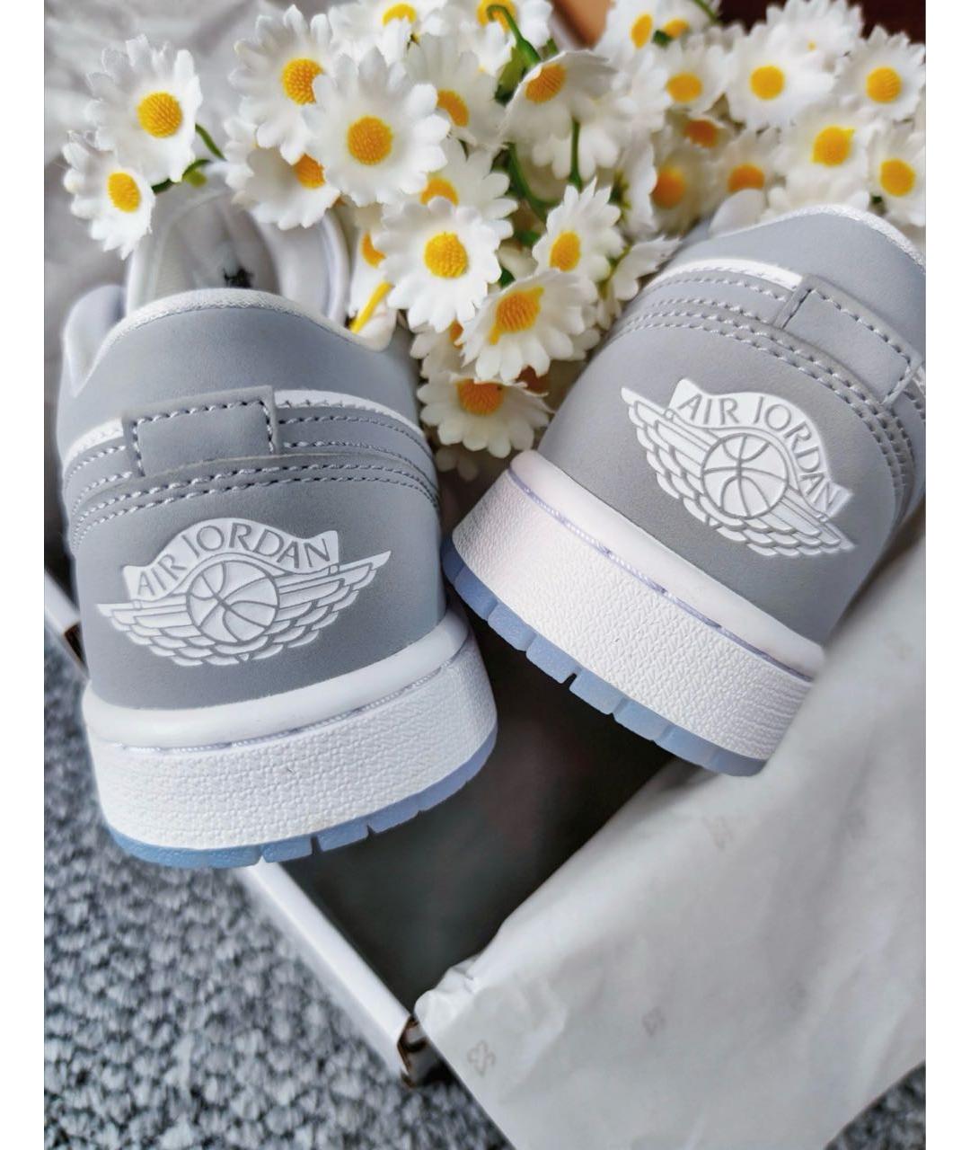 JORDAN Серые кожаные кроссовки, фото 7