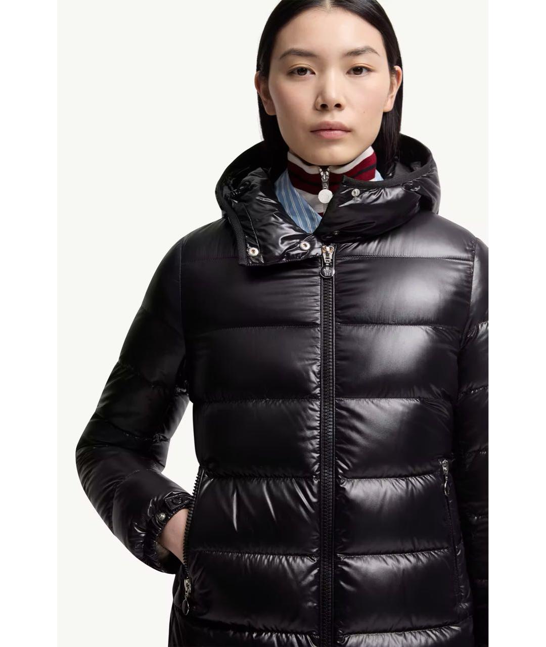 MONCLER Черная полиамидовая куртка, фото 5