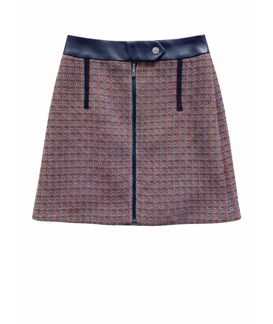 HERMES Бордовая юбка мини, фото 1