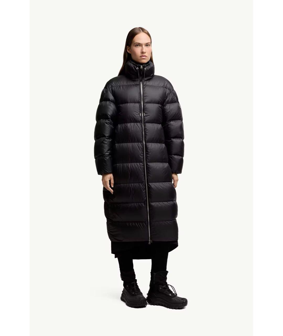 MONCLER Черный полиамидовый пуховик, фото 2