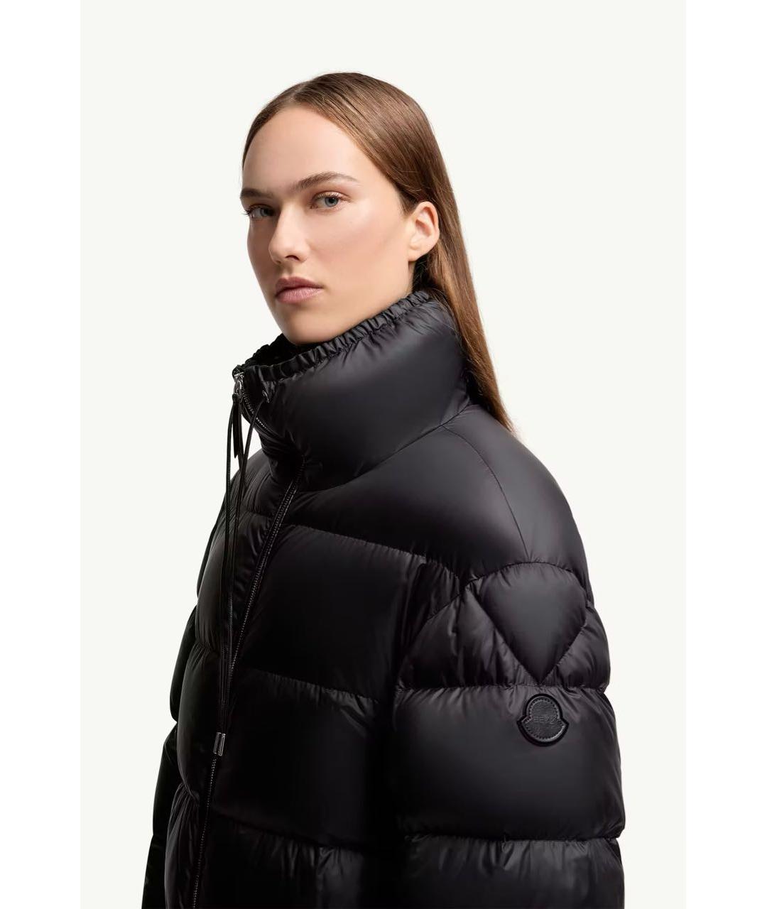 MONCLER Черный полиамидовый пуховик, фото 7