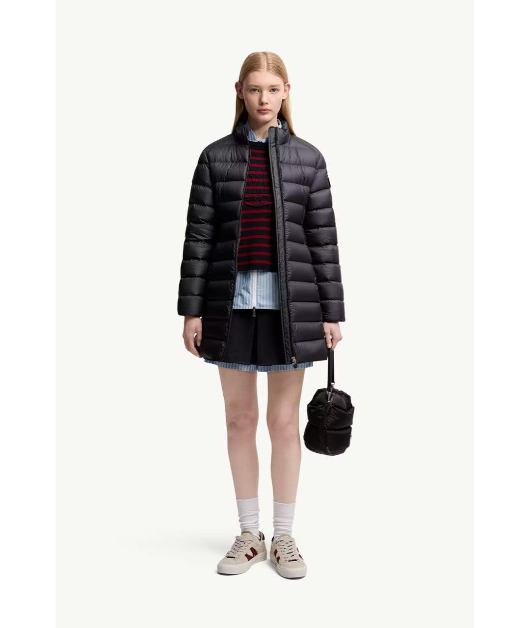 MONCLER Черная полиэстеровая куртка, фото 5