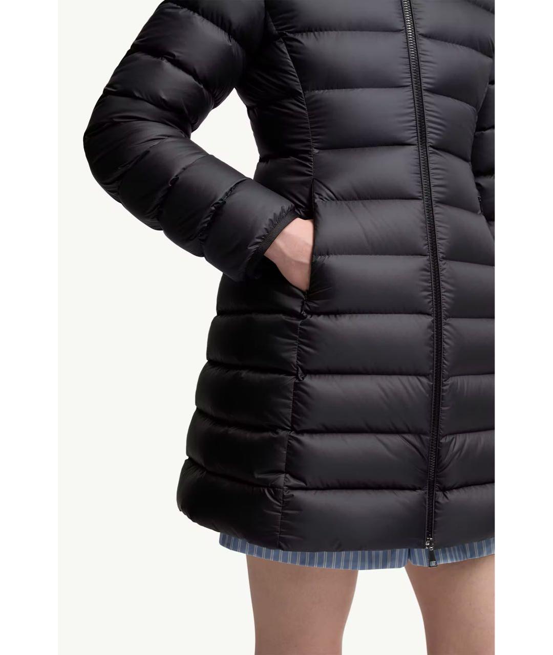 MONCLER Черная полиэстеровая куртка, фото 4