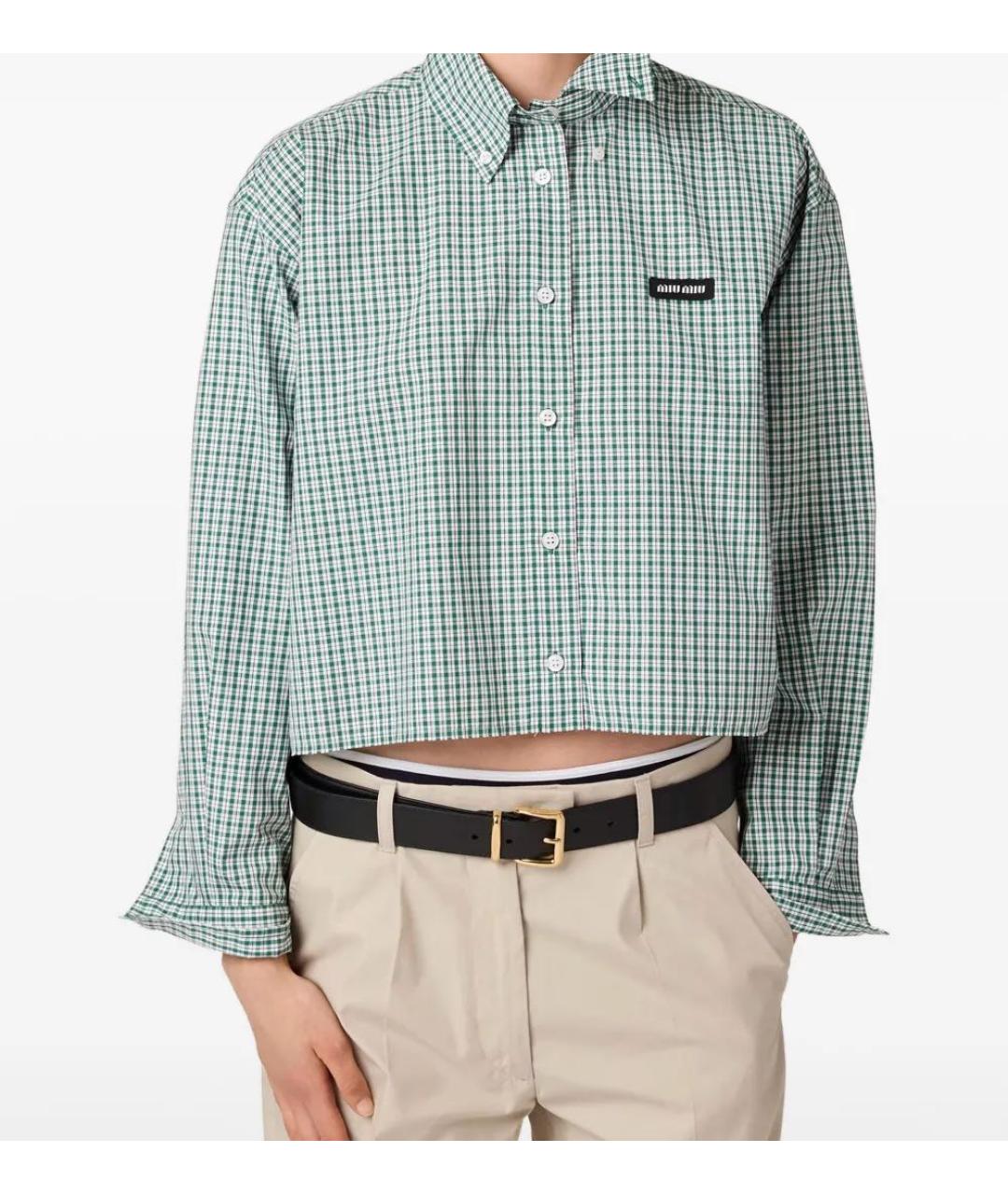MIU MIU Зеленая рубашка, фото 7