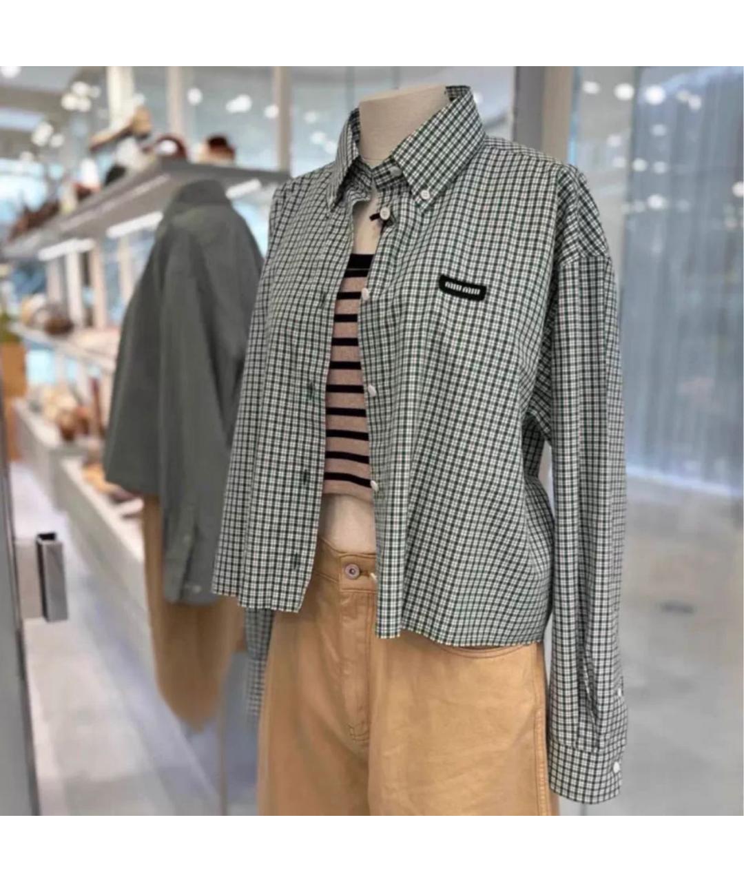 MIU MIU Зеленая рубашка, фото 5