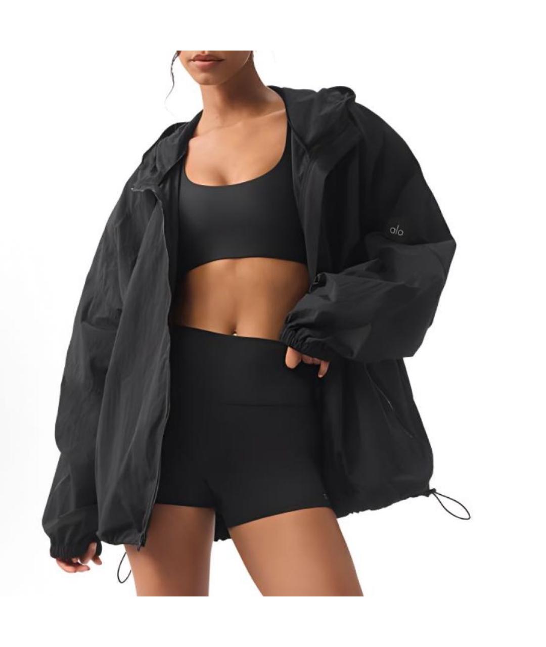 ALO YOGA Черная спортивная куртка, фото 3