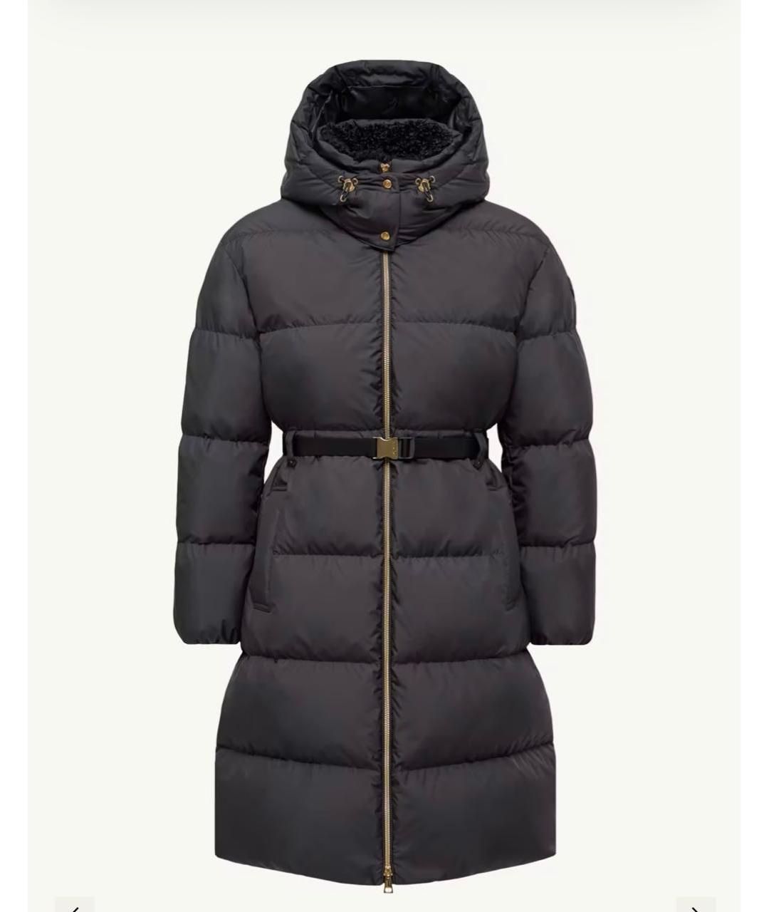 MONCLER Черный полиамидовый пуховик, фото 8