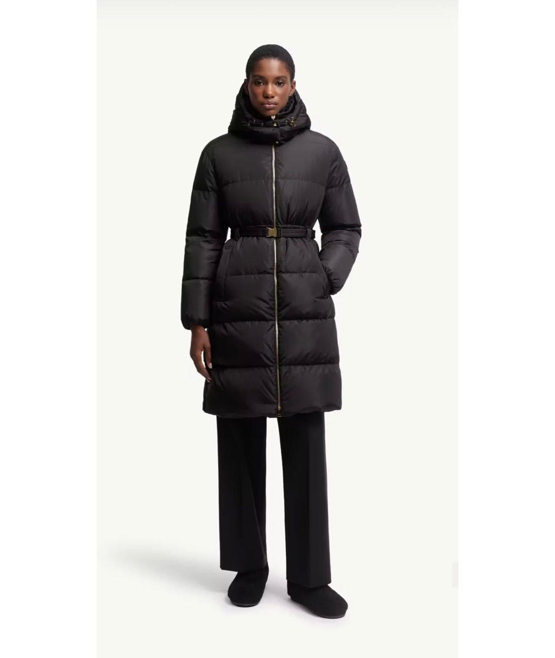 MONCLER Черный полиамидовый пуховик, фото 2