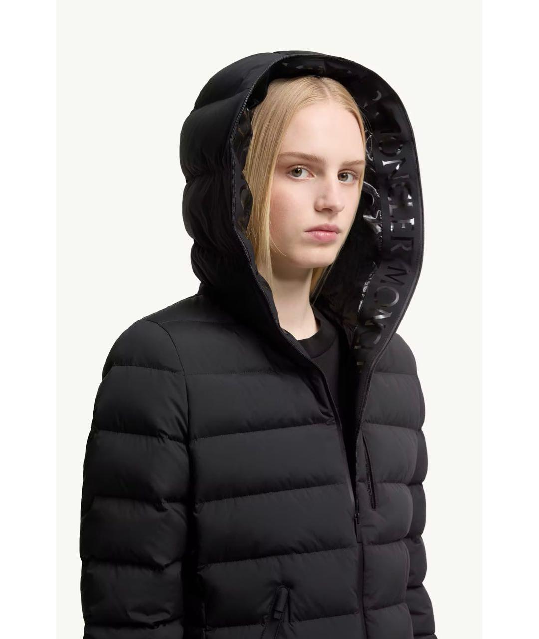 MONCLER Черная полиамидовая куртка, фото 4