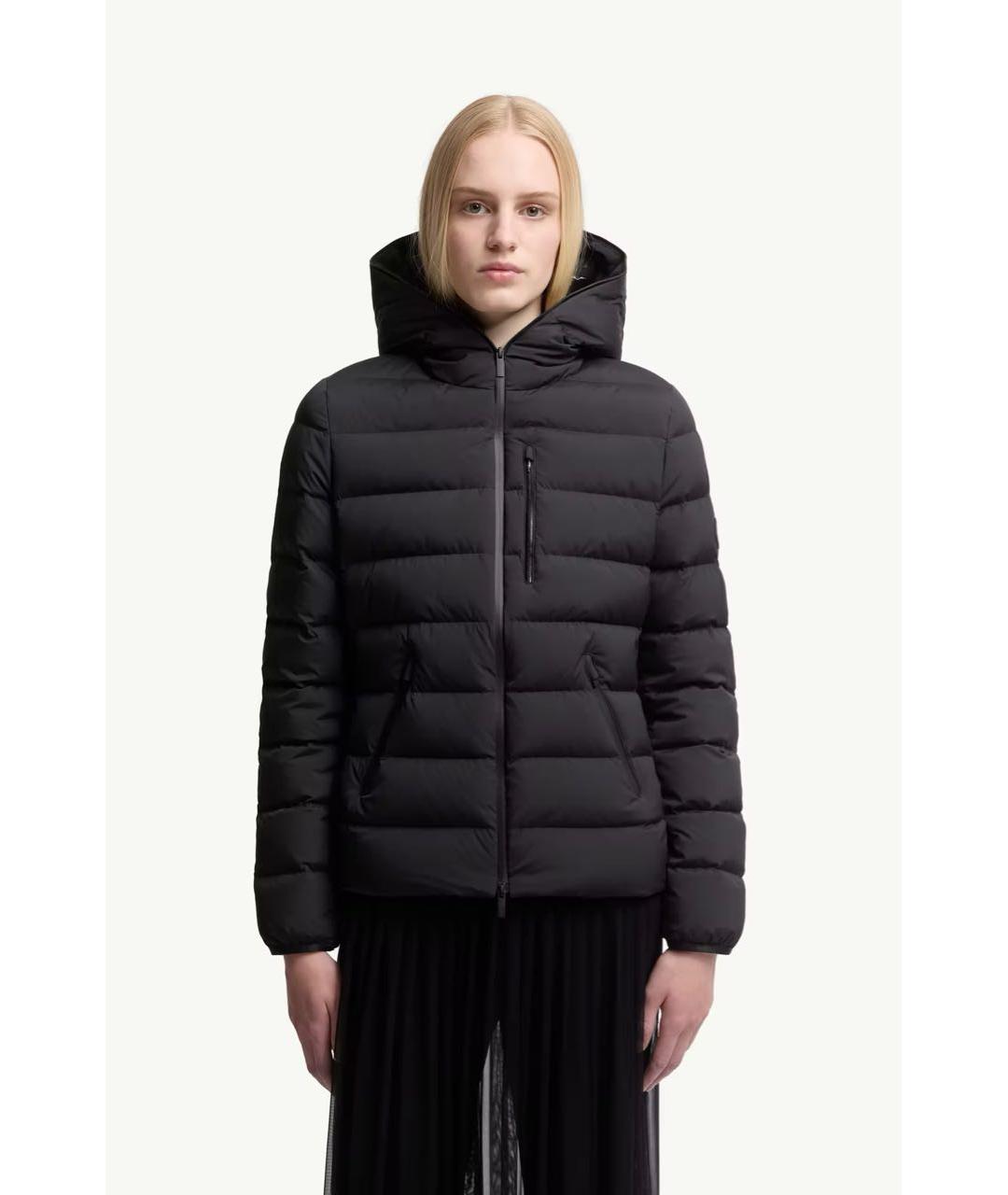 MONCLER Черная полиамидовая куртка, фото 2