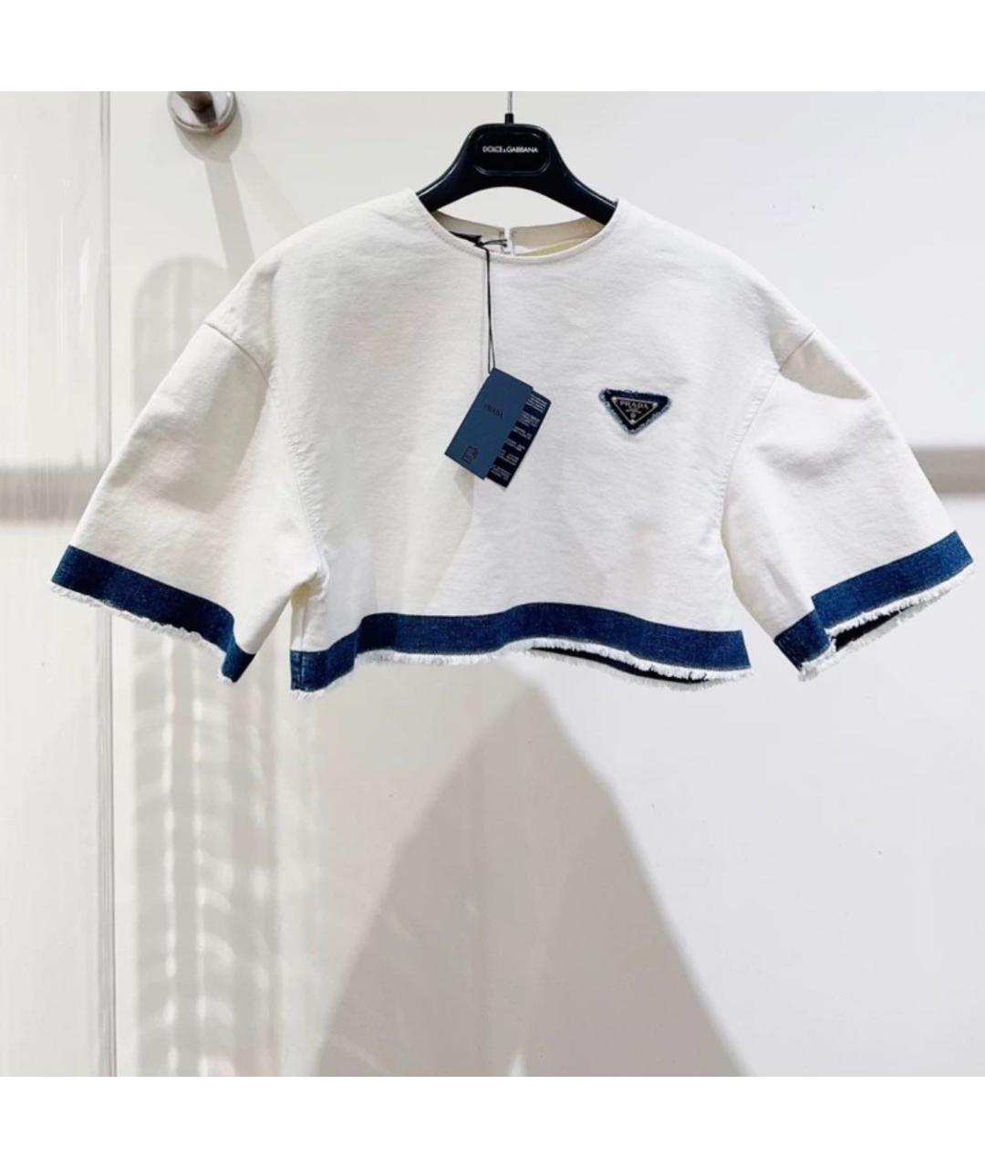 MIU MIU Белая футболка, фото 2