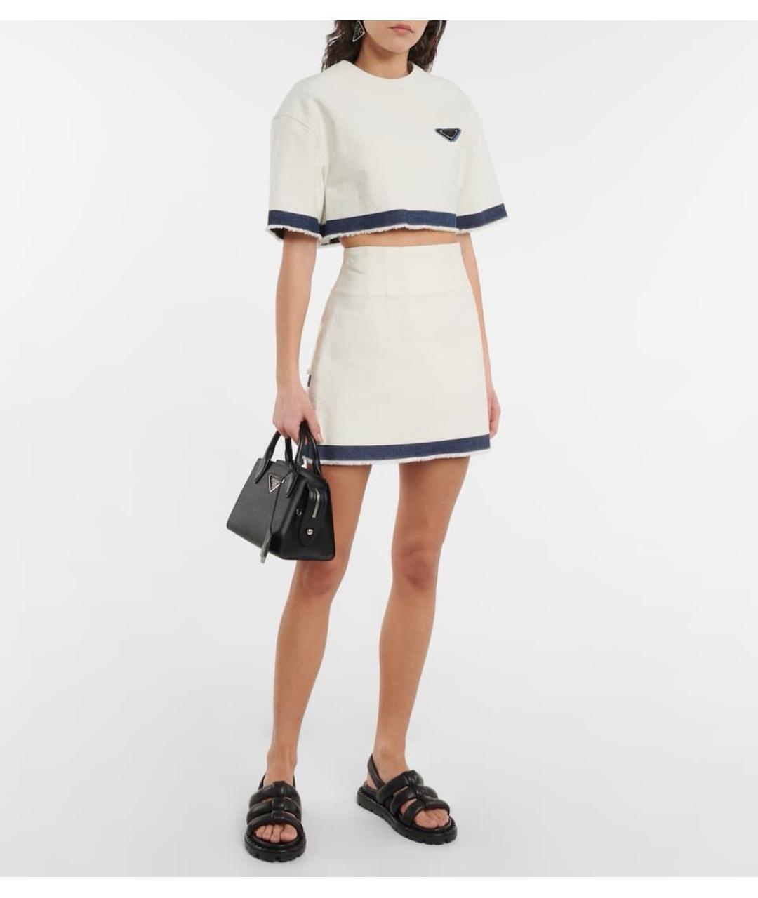 MIU MIU Белая футболка, фото 5