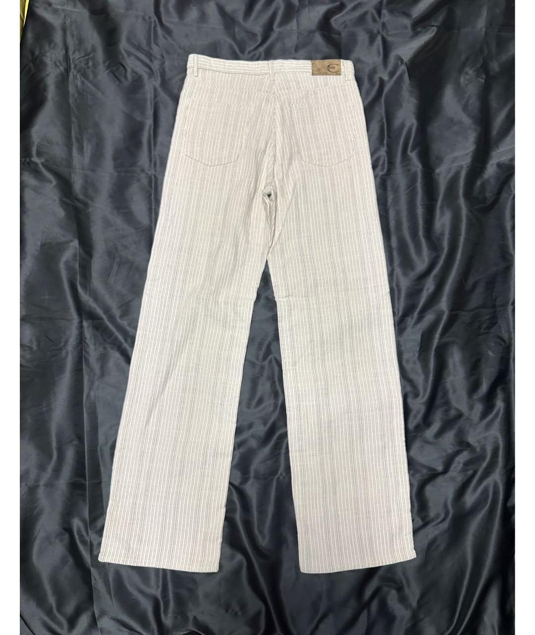 JUST CAVALLI Бежевые хлопковые брюки широкие, фото 2