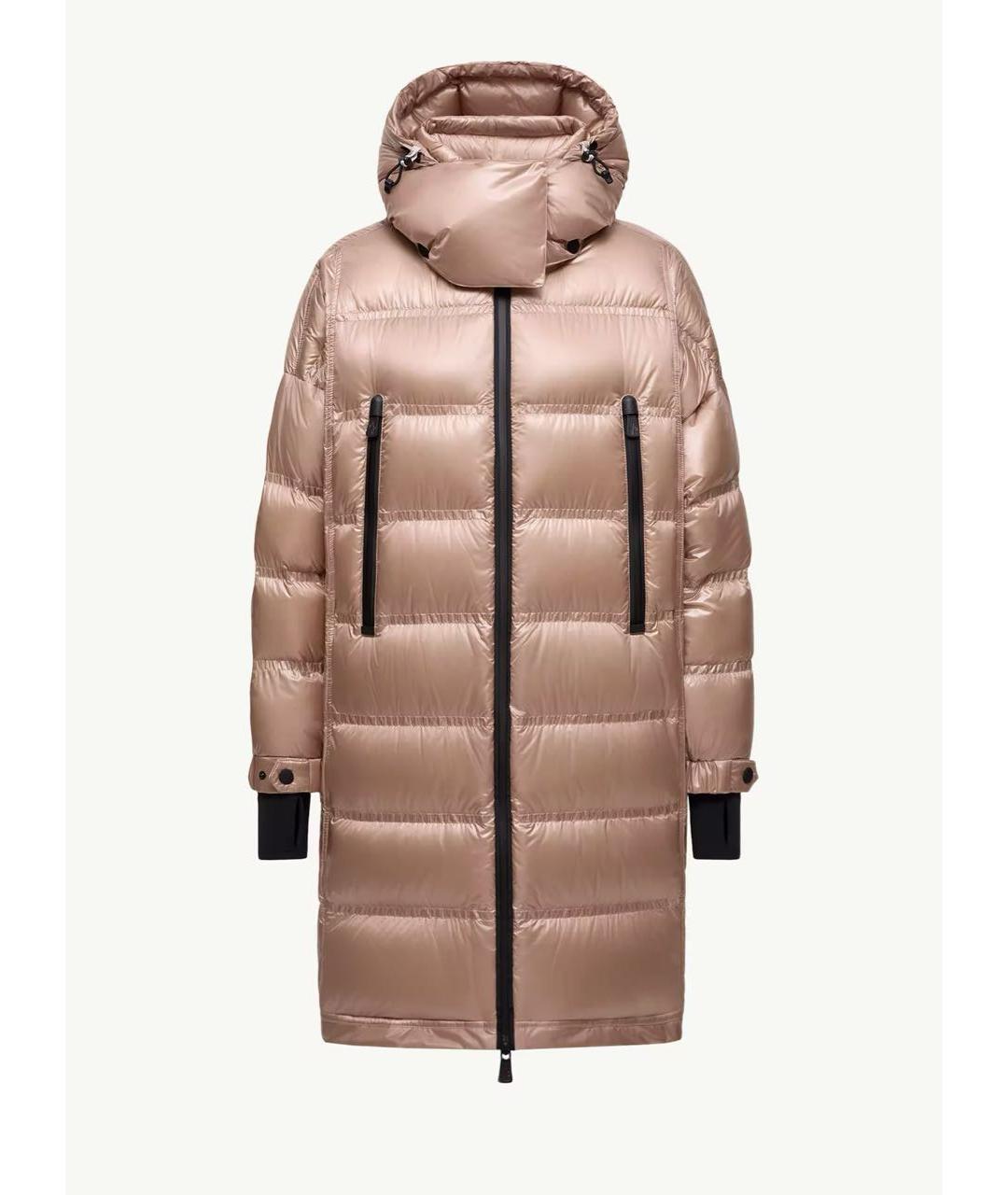 MONCLER Бежевый пуховик, фото 6
