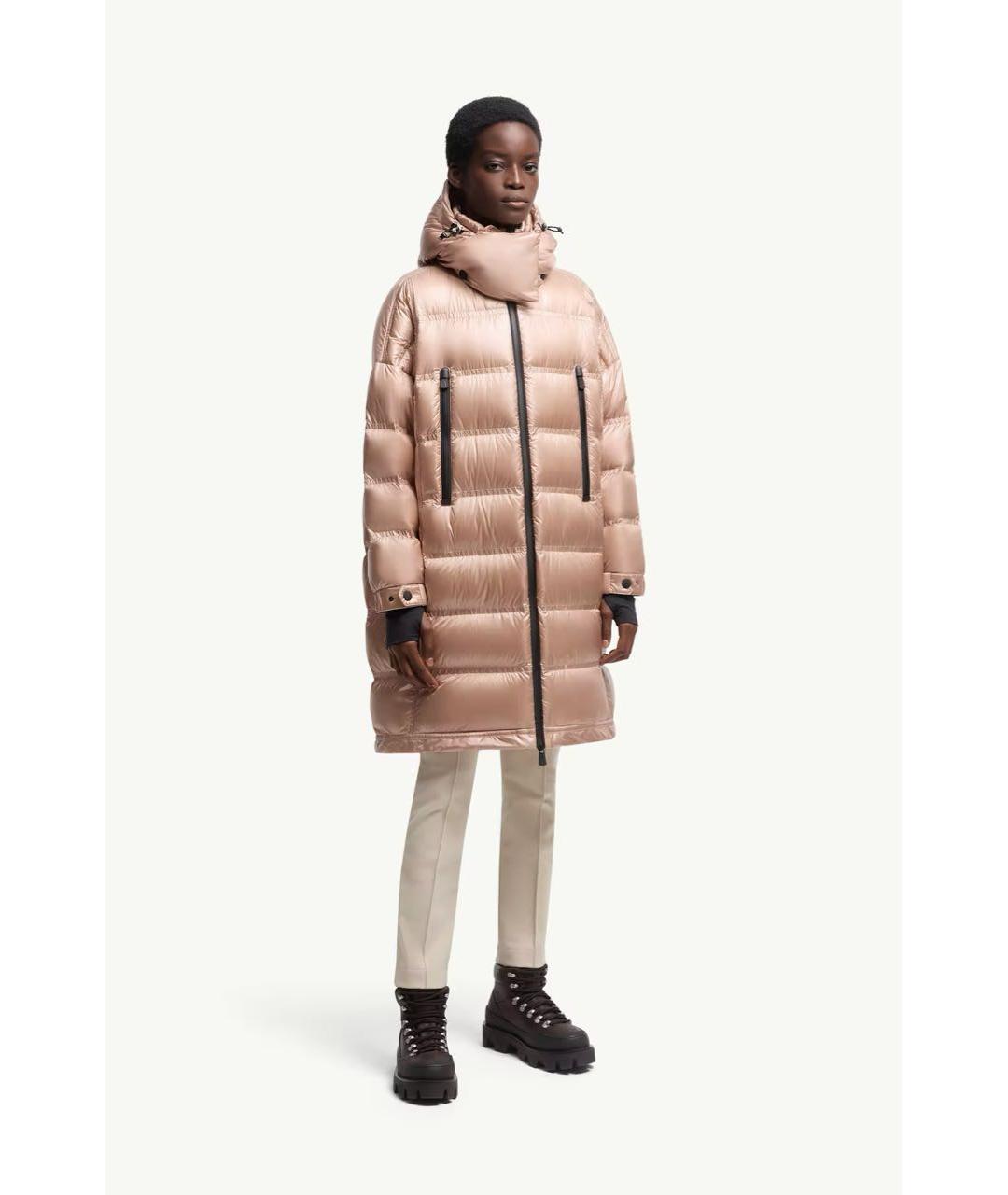 MONCLER Бежевый пуховик, фото 2