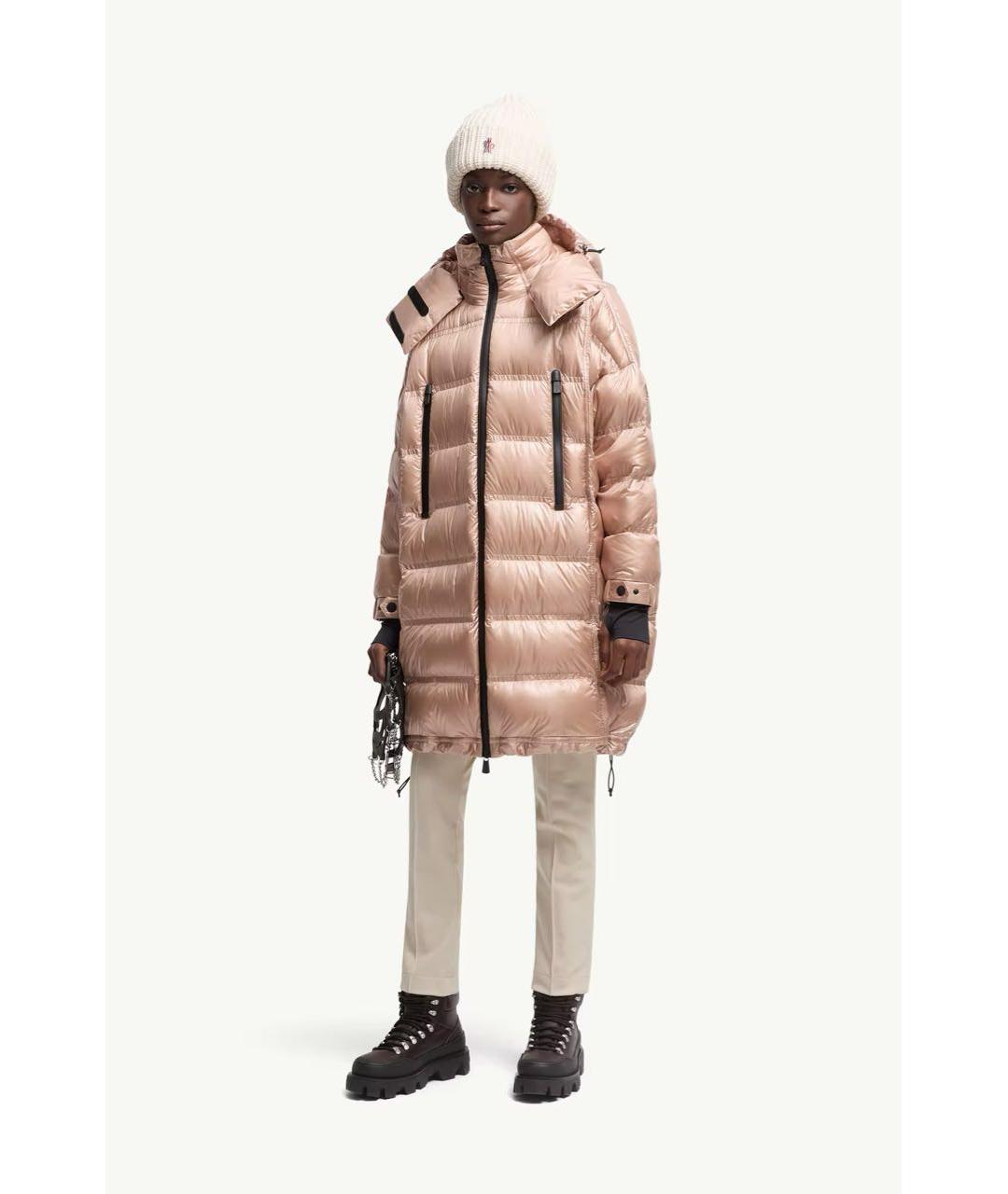 MONCLER Бежевый пуховик, фото 5