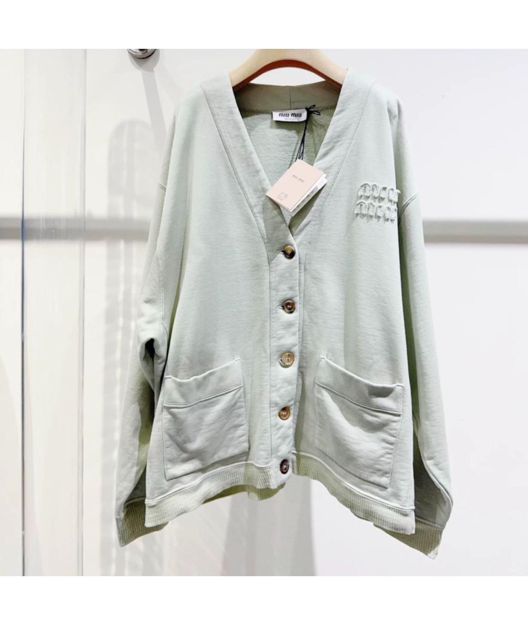 MIU MIU Салатовый кардиган, фото 4