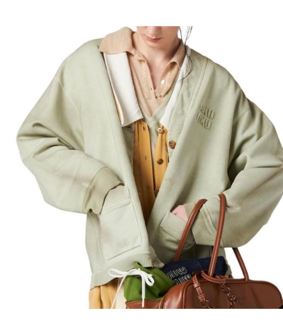 MIU MIU Салатовый кардиган, фото 2