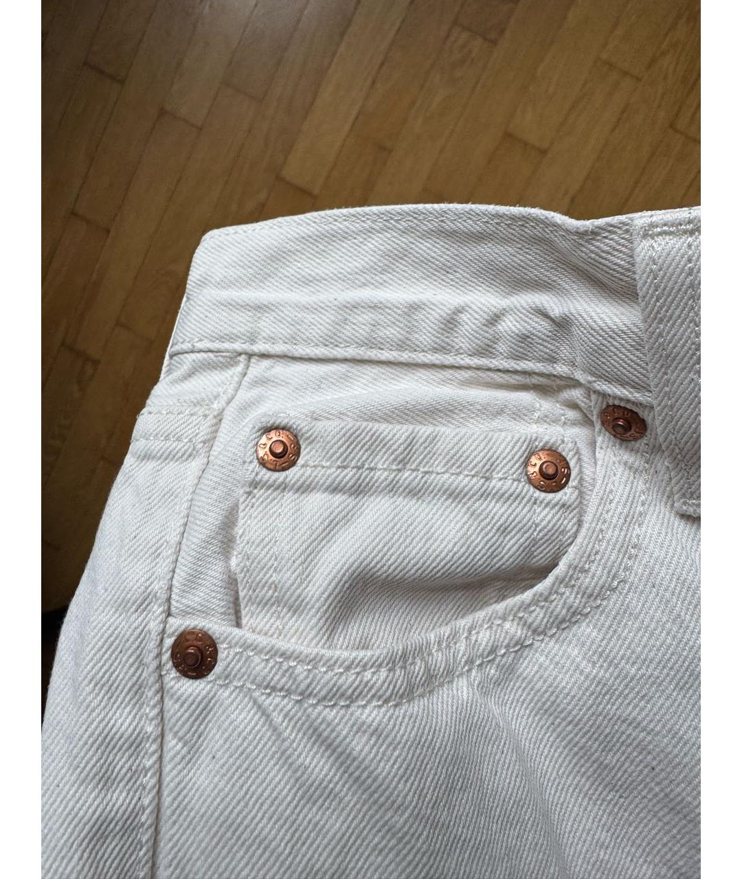 LEVI'S Бежевые хлопковые прямые джинсы, фото 6
