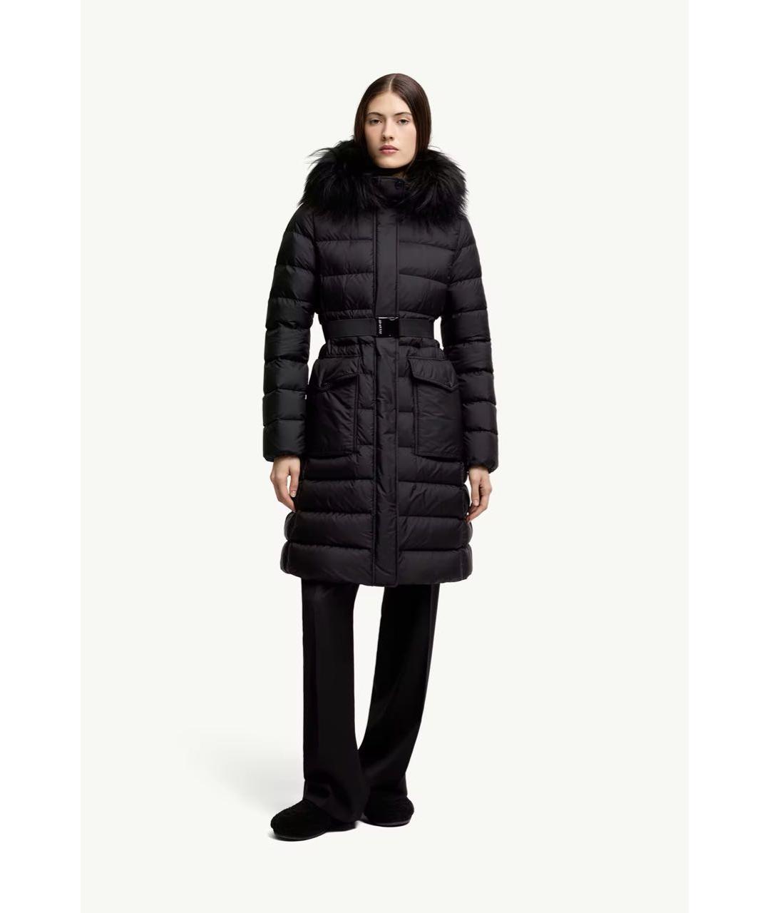 MONCLER Черный пуховик, фото 2