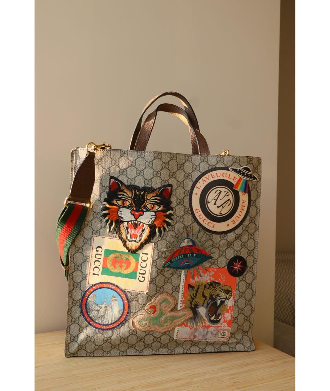 GUCCI Коричневая сумка тоут, фото 2