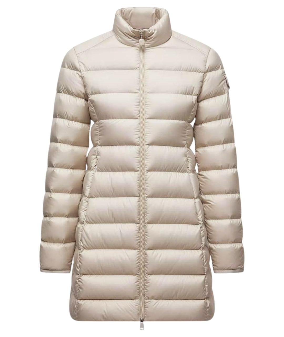 MONCLER Бежевая полиэстеровая куртка, фото 1