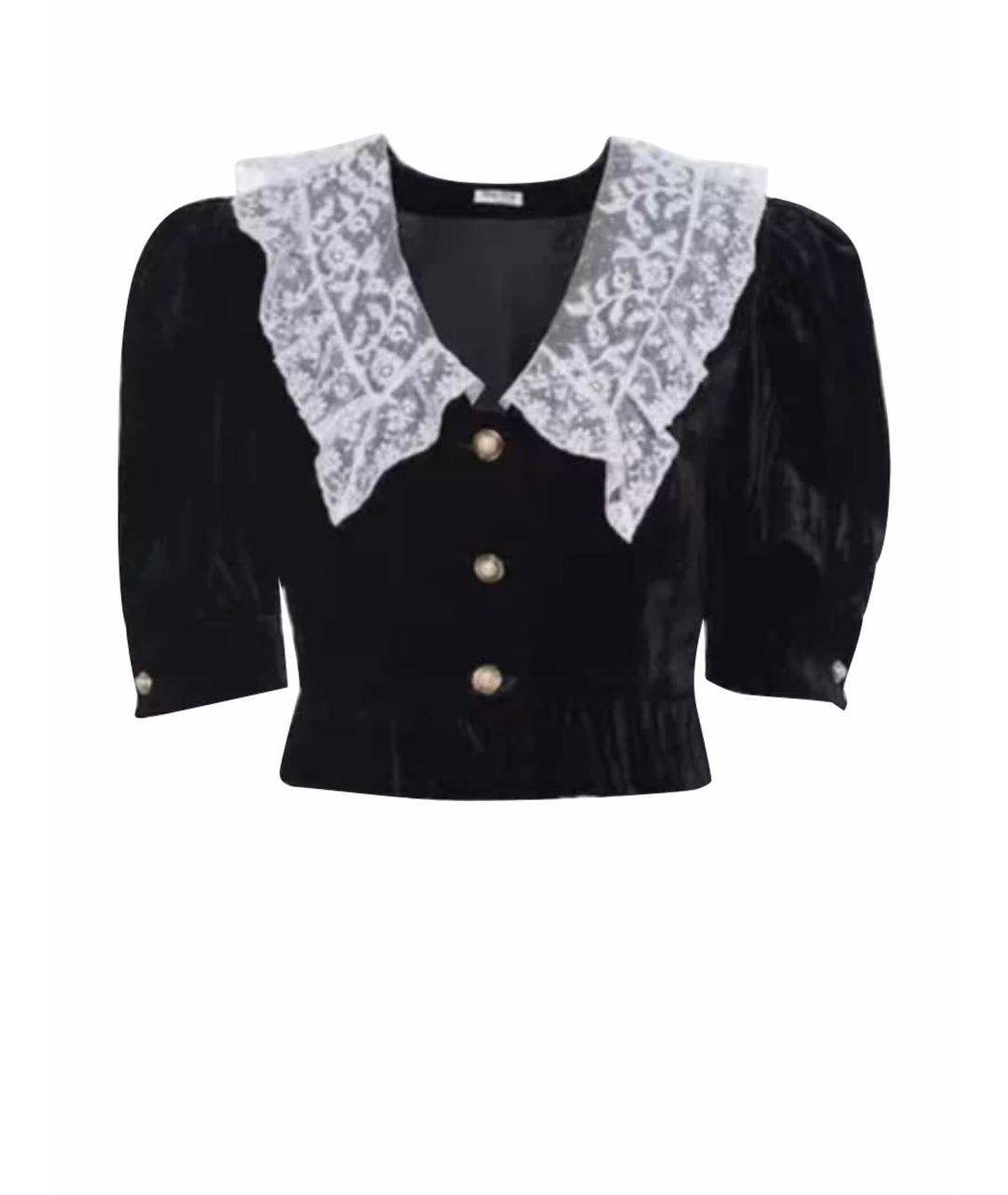 MIU MIU Черная бархатная блузы, фото 8