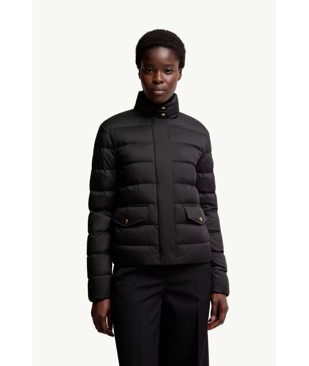 MONCLER Черная полиэстеровая куртка, фото 2