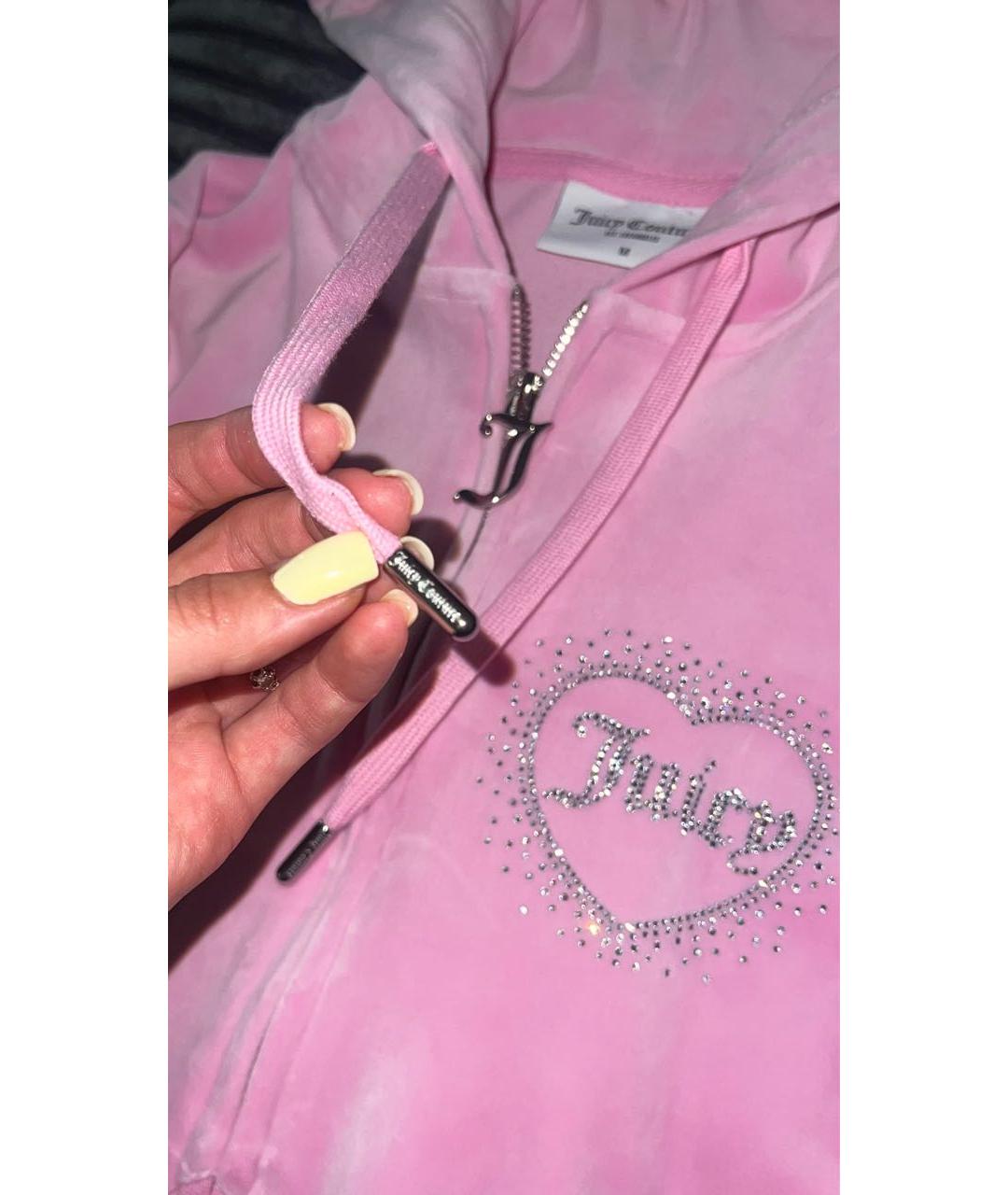 JUICY COUTURE Розовый велюровый спортивные костюмы, фото 8