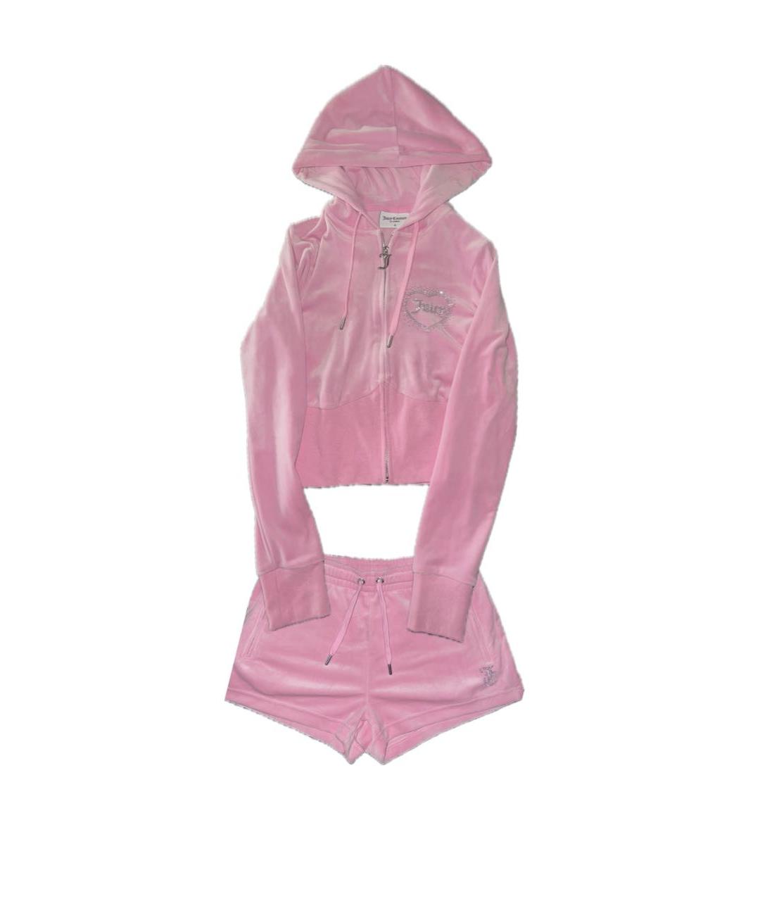 JUICY COUTURE Розовый велюровый спортивные костюмы, фото 9