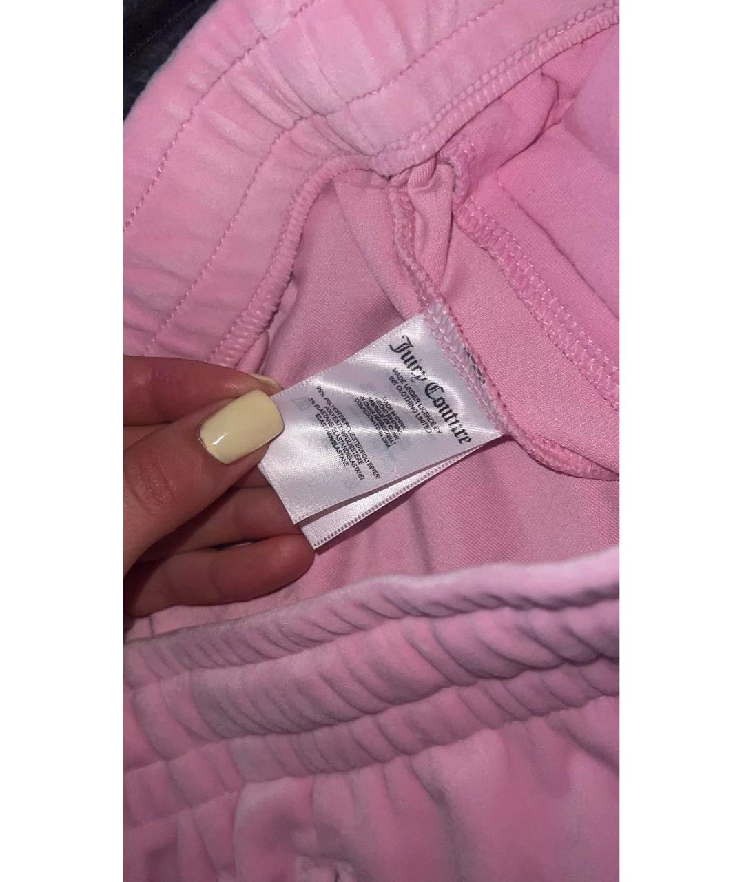JUICY COUTURE Розовый велюровый спортивные костюмы, фото 7