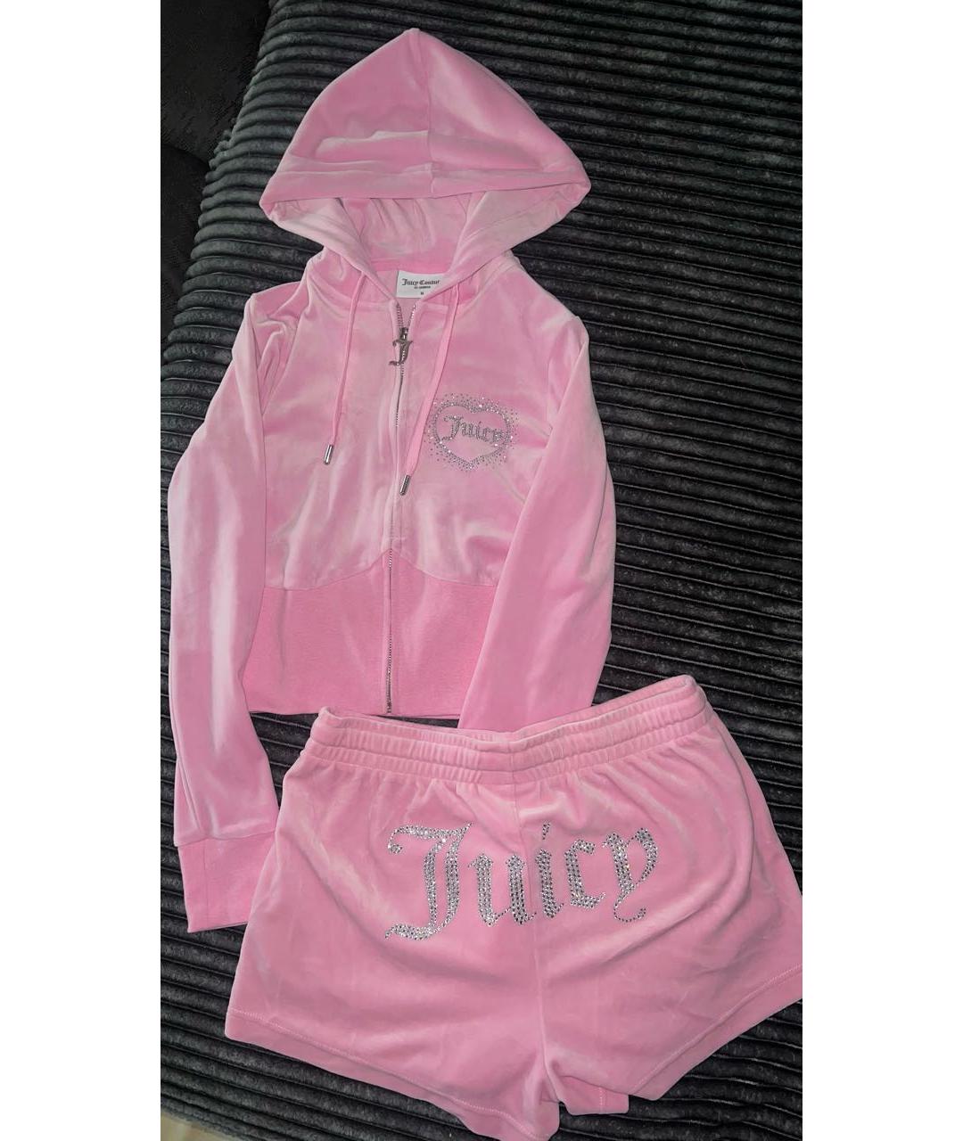JUICY COUTURE Розовый велюровый спортивные костюмы, фото 2