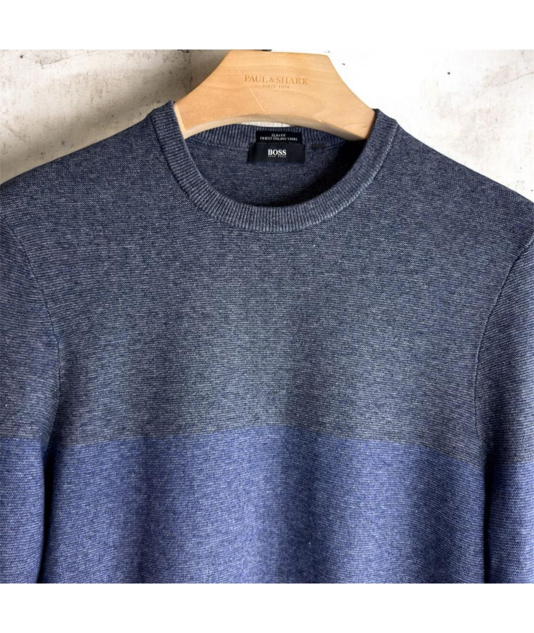 HUGO BOSS Синий шерстяной джемпер / свитер, фото 2